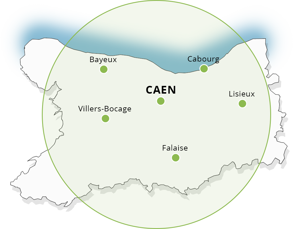 Carte du Calvados - Déclic Habitat